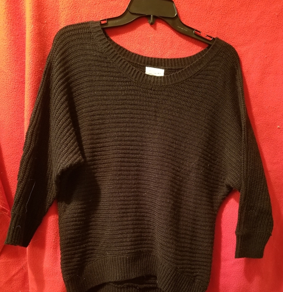 Black woven sweater
